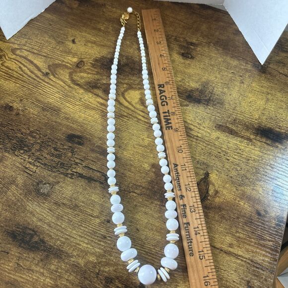 Liz Claiborne White Strand & Blue Shell Necklace Lot Beach Chic Set Summer Style - Picture 7 of 10